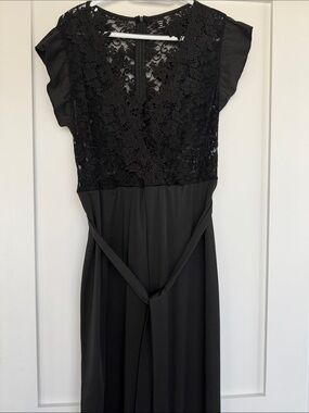 SHEIN Black Lace-Top Maxi Dress